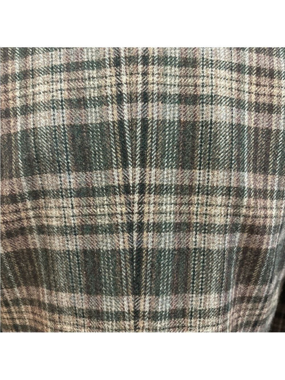 70s JH COLLECTION WOOL BLEND GRAY & BLACK PLAID HERITAGE PRINT BLAZER SZ 8 - Picture 8 of 11